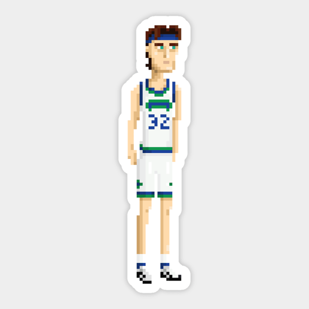 Christian Laettner Sticker by PixelFaces